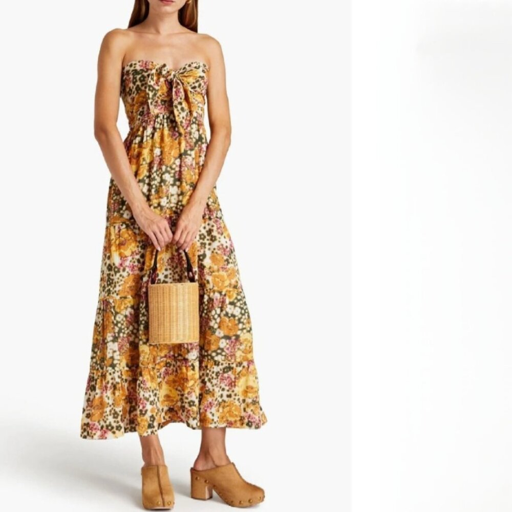 ba&sh Dalid Printed Tiered Dress